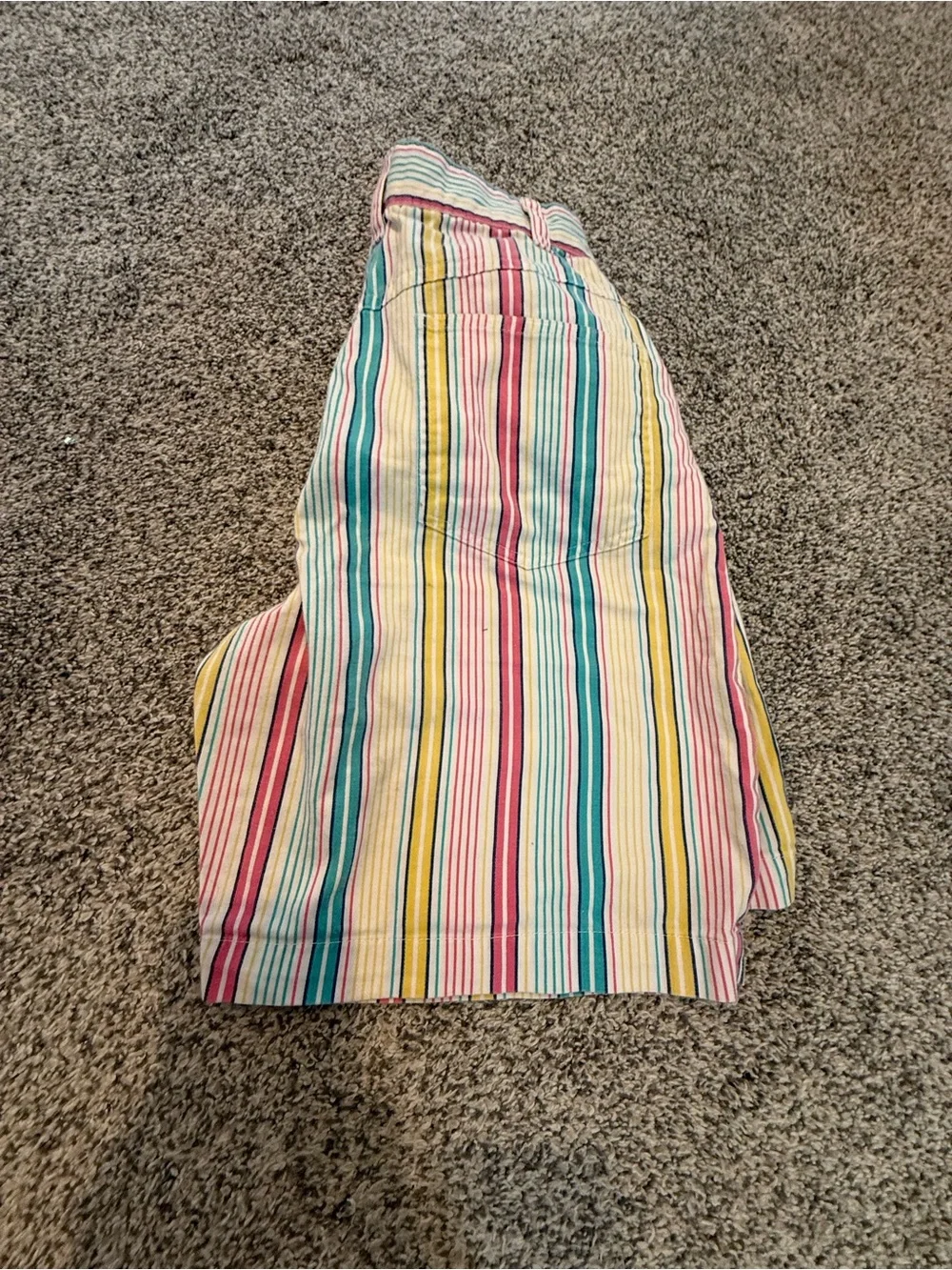 Vintage 1980s Multicolor Striped Women’s Bermuda Shorts